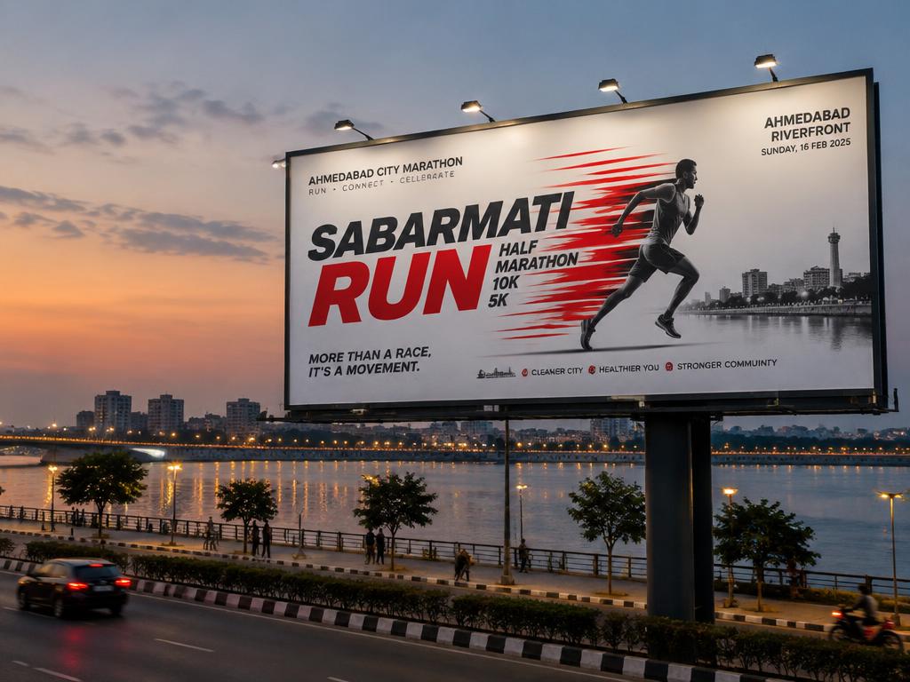 Sabarmati Run — City Marathon Hoardings